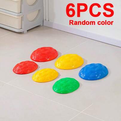 Stepping Stones , 6PCs Balance River Stones With Non-Slip Mats, Indoor Outdoor Sensory Toys, Obstacle Course  Stackable