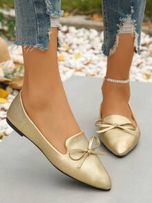 金色PU面-金色小蝴蝶結