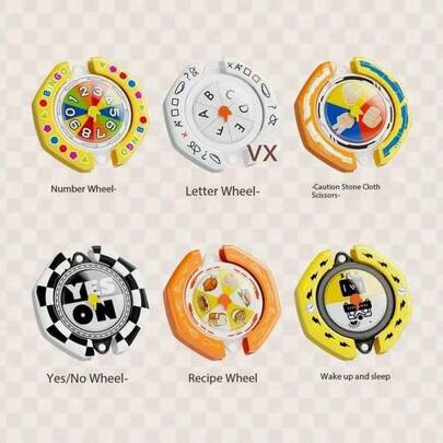 1 st Fate Spinner Fidget-leksak, kreativ och ny beslutsfattare, snurrhjul för att lindra stress, kan hängas på väskor eller användas som nyckelring