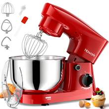 HOWORK Stand Mixer,5-QT 350W 10-Speed Tilt-Head Food Mixer, Kitchen Electric Mixer With Dough Hook, Wire Whip & Beater - 美規A型插(110-127V) - 查看 6
