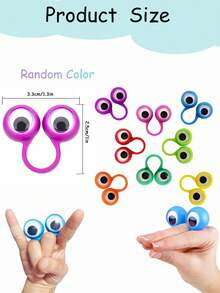 10/20/30/40pcs Assorted Finger Eye Puppet Creative Hand Puppet Toys, Finger Dance Party Toys (Styles & Colors Randomly) - Multicolor - View 4