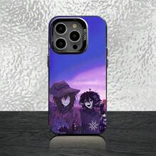 Funda de Teléfono Azure x Two Time Fanart para 17,16,15,14,13,12,11,Pro,Max,Plus, Cubierta Negra Mate a Prueba de Golpes - Z2 - Ver 13