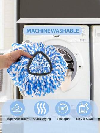 1/2/3/5pcs Replacement Mop Heads, Compatible With O-Cedar/Viled EasyWring Spin Mop - Washable Microfiber Spin Mop Refills - Easy Clean Mop Head Replacement, Cleaning, Kitchen