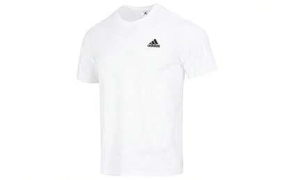 Adidas 阿迪达斯 ESSENTIALS 复古休闲舒适简约日常圆领短袖T恤，白色