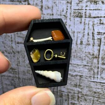 Wooden Miniature Jewelry Rack, Trinket Shelf For Mineral Specimen Display, Decorative Organizer, Party Favors, Creative Crafts, Elegant Mineral Specimen Holder