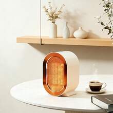 Pequeño calentador eléctrico rectangular, protección contra sobrecalentamiento, compacto y ahorro de energía adecuado para el hogar y la oficina, uso doméstico - Blanco - Ver 8