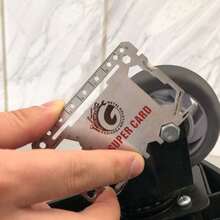46-In-1 Stainless Steel Multifunctional Survival Repair Tool Card, Portable & Versatile For Outdoor Use