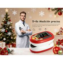 Kit de oxímetro de pulso Pulsovital con clip para dedo, rojo, . Con tecnología de calibración profesional y diseño ergonómico, certificado para monitoreo pediátrico continuo. Servicio de entrega urgente disponible en México. Adecuado para uso pediátrico y doméstico. - Rojo - Ver 5