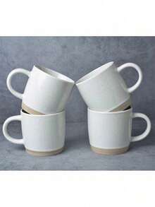 Richmount 4 Pieces Coffee Mugs Set, 12 Oz Mug Set, Dringking Cup With Handle For Coffee, Tea, Cocoa, Milk - trắng - Xem 8