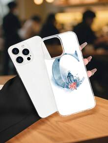 Lujo Ligero Estilo y BellezaLámpara floral Funda de Teléfono Transparente con Compatibilidad de Carga Inalámbrica Magnética Compatible con 17 17PROMAX 17PRO 16PROMAX 16PRO y Todos los Modelos Impresc - transparente - Ver 4