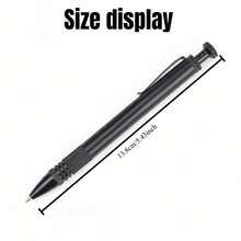 1.0mm Medium Black Metal Ballpoint Pen - Smooth Writing Black Ink Ballpoint Pen | High-End Durable Retractable Pen For School, Home And Office - Black - View 5