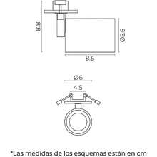 Lámpara de techo para interior spot dirigible empotrar 50 W GU10 Modelo  TL-5150.EM (Negro, Luz cálida 3000K),36698080 - Marrón Mocha - Ver 6