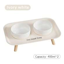 新款猫狗两用陶瓷碗，颈部保护型双碗设计，犬猫通用食碗 - 多色 - 查看 16