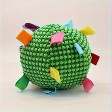 1PC Heavy-Duty Chew-Resistant Dog Ball With Bell - Interactive Tug-Of-War, Soft Training Ball For Aggressive Chewers, All Breeds & Sizes, Indoor/Outdoor Fetch, Durable Polyester Puppy Teething Toy For Mental Stimulation & Exercise, Playful Design, Sturdy Construction, Active Pets, Without Battery, Dog Toy Indestructible, Dog Toys, Dog Accessory - Nhiều màu - Xem 5