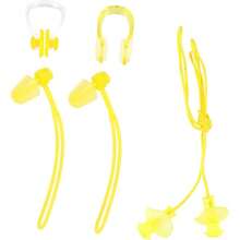 4piezas Tapones Para Odos De Pvc y Pinzas Nasales Impermeables Para Natacin Cmodo y  Para Adultos y Nio Nia Incluye Estuche De Almacenamiento Fcil De Usar - Amarillo + 9X2.4X1.3CM - Ver 2