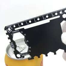 46-In-1 Stainless Steel Multifunctional Survival Repair Tool Card, Portable & Versatile For Outdoor Use