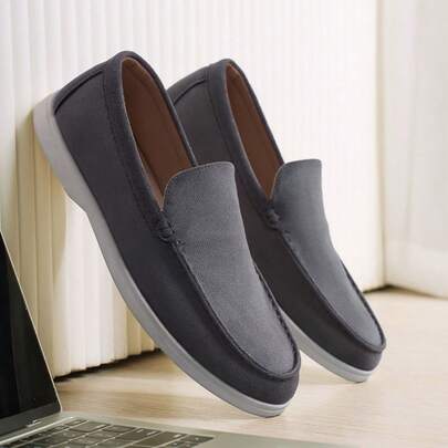 Popular Men's Loafers, Driving Shoes, Solid Color, Polyester (Polyester) Glossy, Office Wear, All Season