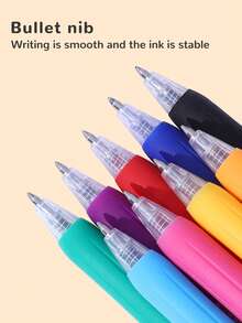 10 piezas Bolígrafos clásicos neutros BIA, aptos para dibujar y marcar, colores vibrantes, escritura suave, punta de 0.7 mm, set esencial de bolígrafos neutros para volver a la escuela