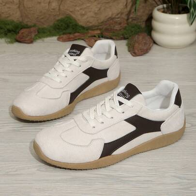 2025 Women's Casual Flat Soft Bottom Non-Slip Shoes, Outdoor Sports Shoes, Student Skateboard Shoes, Comfortable And Durable, Spring/Autumn