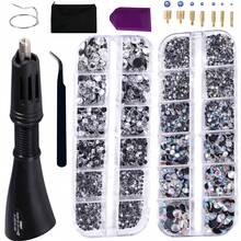 Hotfix Applicator With Crystal Hotfix Rhinestones Flatback Glass Iron-On Wand Strass Rhinestones Heat-Fix Tool For Shoes Clothes - Multicolor - View 7