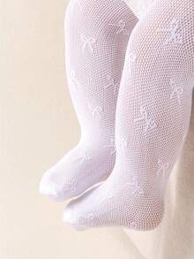 0-3岁女婴白色蝴蝶结连体衣套装，是女孩生日派对的理想之选，也是圣诞节/感恩节的绝佳礼物。 - 白色 - 查看 10