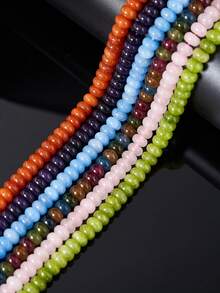 Hạt đá hình bàn tính 5*8mm tự nhiên, đá Peridot, Sunstone, Amethyst, đá quý chữa bệnh, hạt rời dùng làm phụ kiện làm trang sức, vòng tay. - Xem 4