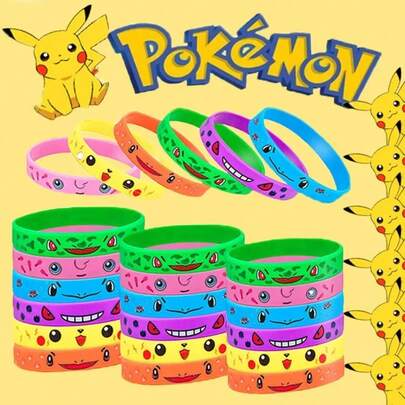 6/12 st armband anime tecknad silikonarmband armband festtillbehör cosplay presenter