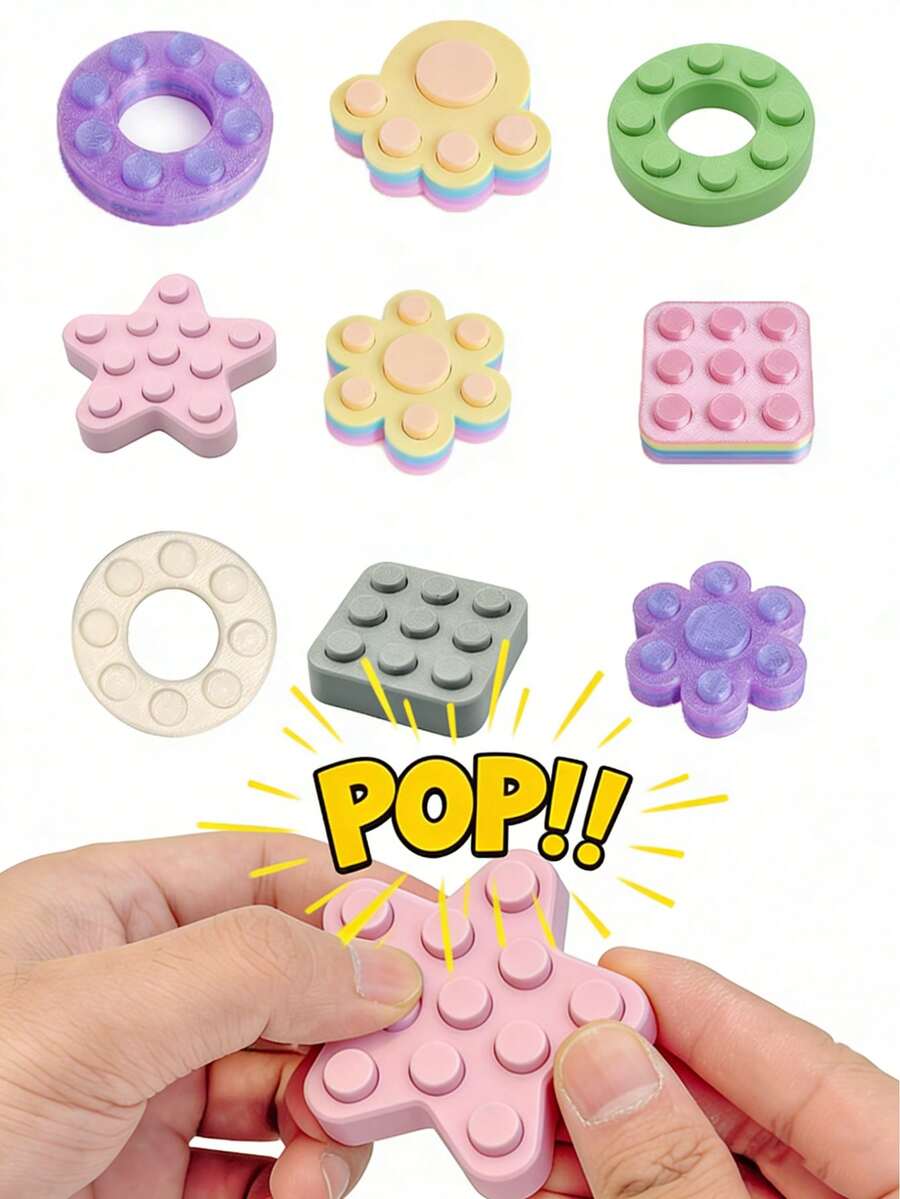 Bộ đồ chơi bóp bong bóng kích thích giác quan, bao gồm các hình ngôi sao và móng vuốt mèo khác nhau, đồ chơi giảm căng thẳng dành cho người lớn, thích hợp cho các bữa tiệc sinh nhật, phần thưởng và quà tặng, cũng như quà tặng giảm căng thẳng, công cụ giảm căng thẳng giác quan, quà tặng tiệc tùng, công cụ giảm căng thẳng và giải tỏa cảm xúc tại văn phòng. - Nhiều màu - Xem 1