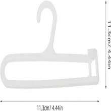 迷你塑料袜子架、围巾架、娃娃衣服收纳架、玩具娃娃服装架、紧身裤架、紧凑型挂杆收纳架，适用于小型配件，表面光滑，家居厨房收纳架 - 白色 - 查看 4