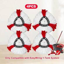 1/2/4个装旋转拖把替换头，超细纤维拖把替换头，兼容三角旋转拖把，360度微旋转拖把替换头，轻松清洁房屋地板，家用地板清洁用品，易于组装，可水洗，可重复使用。 - 紅色 - 查看 15