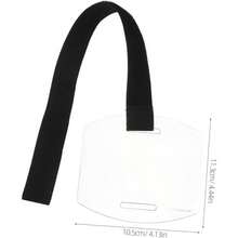 Cabilock Portatarjetas De Identificacin Funda Para Tarjeta De Identificacin Soporte Para Brazo Ajustable Porta Credencial De Pvc til Para Eventos Profesionales y Oficinas - Negro - Ver 2