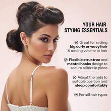 3PCS/Set No Heat Hair Curlers Heatless Hair Curling Sticks For All Hair Types DIY Hairdressing Styling Rods