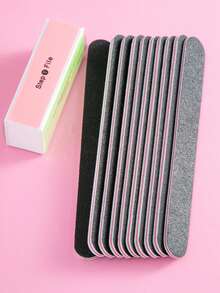 4pcs Nail File And Buffing Block Set, Professional Nail File, Suitable For Natural Nails, Manicure File, Buffing And Polishing, Nail Care, Smooth Polishing, 100/180/240/600/3000 Grit - Multicolor - View 3