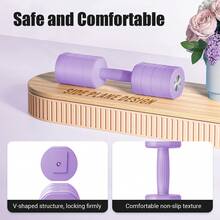 MERACH Dumbbell Set Of 2, Adjustable Weight, Anti-Slip Handle, Macaron Colors, Each 2.2/4.4/6.6/8.8 Lbs, 4 In 1 Hand Weights For Women At Home - Purple - View 9
