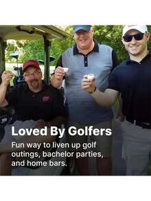 3 piezas Vasos de agua con forma de pelota de golf de plástico - Empaquetados individualmente, reutilizables, diseño de pelota de golf con patrón de luna, regalo ideal para golfistas - Multicolor - Ver 5