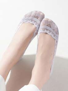 5 Pairs Of Summer Women's Student Foot Anti Slip Smooth And Non Irritating Soft And Breathable Shallow Mouth Boat Socks