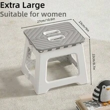 1pc Thick Plastic Folding Stool, Portable Mini Outdoor Adult Chair, Bench, Compact Fishing Chair, Outdoor, Convenient, Space-Saving - Multicolor - View 8