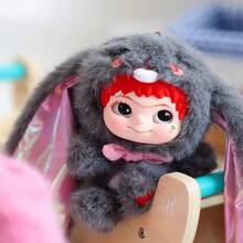 Miniso WAKUKU Fox And Rabbit Prank Diary Series: Soft Plush Cute Blind Box, Healing Toy Decoration, Q-Version Fox And Rabbit Shaped Collectible, Cute Desktop Ornament, Random Surprise Delivery (1 Randomly Shipped) - Multicolor - View 9