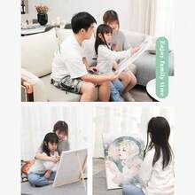 Pintura por Nmeros, 40 * 50cm Cuadros para Pintar con Numeros y Pintura Lienzo y Pinturas Acrlicas, Acrlico Kit de Pintura con 3 Pinceles, para Decoracin Hogar flor - Peonía blanca - Ver 6