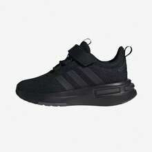 Adidas 阿迪达斯儿童透气网面缓震舒适休闲跑步鞋，减震魔术贴运动鞋，透气网面休闲跑步鞋 - 黑色 - 查看 2