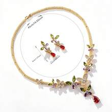 3pcs/Set Women's Fashion Jewelry Set, Jewelry Set, Accessories, Accessory Set, Diamond Necklace, Pendant, Jewelry, Necklace, Earrings, Jewelry Set, Women's Jewelry, Wedding, Wedding Accessories, Suitable For Women/Bride/Bridesmaid/Holiday/Party/Wedding/Banquet Wear, Gift - Jewelry Set - View 7