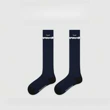 1 Pair Women's Original Design Autumn Winter Preppy Style Lace Princess Slim Calf Socks, Suitable For Daily Wear, Valentine's Day, New Year Gift, School, Going Out, Gift For Friends - R9161 Sóng vô tuyến đảo - Xem 11
