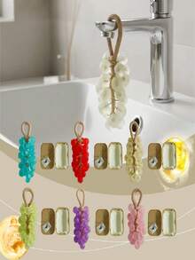 1pc Dopamine Grape Soap, 7 Colors Portable Hand Beauty Cleansing Soap, Grape Scented Soap - Hand Repair Savior For Dry, Rough Skin In Autumn/Winter, 3-In-1 Hand Wash Soap To Keep Hands Clean, Lightly Scented, And Maintain Soft Skin - Multicolor - View 5