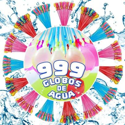 999 Piezas Globos de Agua Mgicos con Adaptadores de Grifo, Autosellante con Llenado Rpido, Colorido Juguete de Globos de Agua, Adecuado para Piscina, Playa, Csped, Fiestas Acuticas