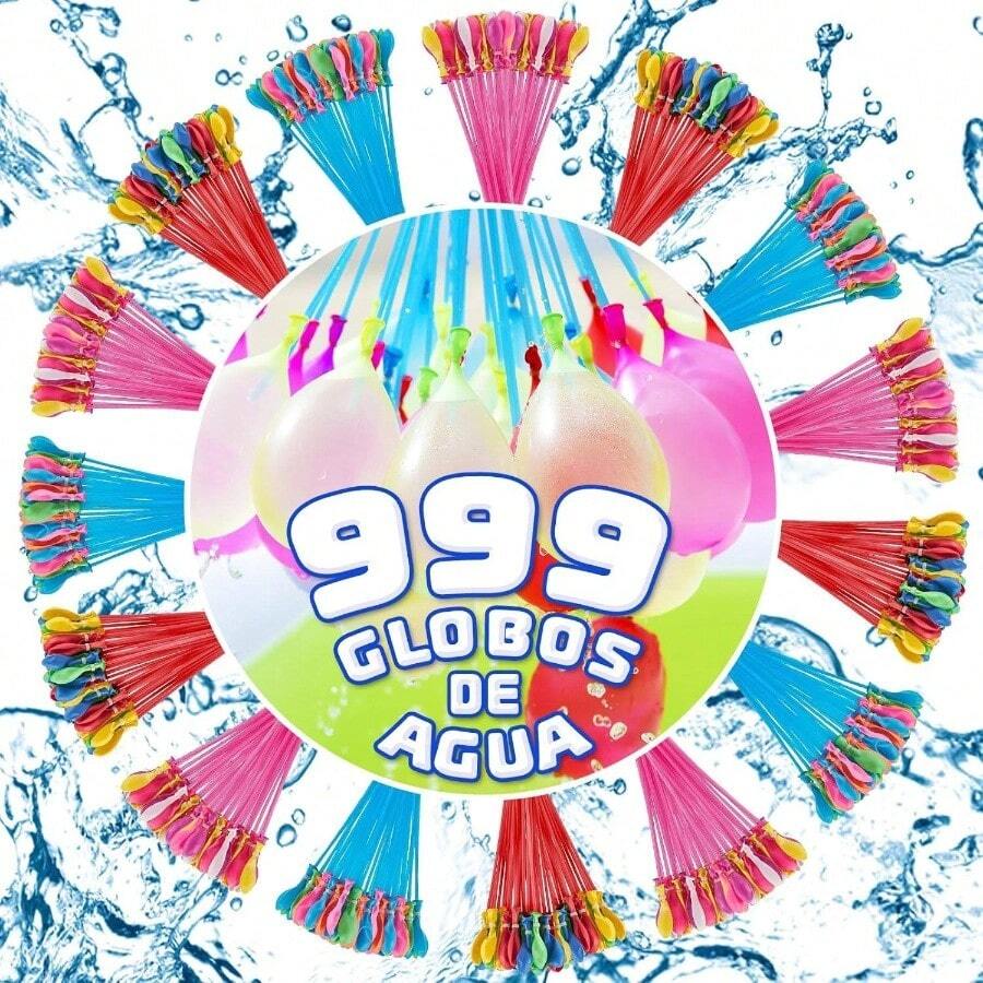 999 Piezas Globos de Agua Mgicos con Adaptadores de Grifo, Autosellante con Llenado Rpido, Colorido Juguete de Globos de Agua, Adecuado para Piscina, Playa, Csped, Fiestas Acuticas - inicial - Ver 1