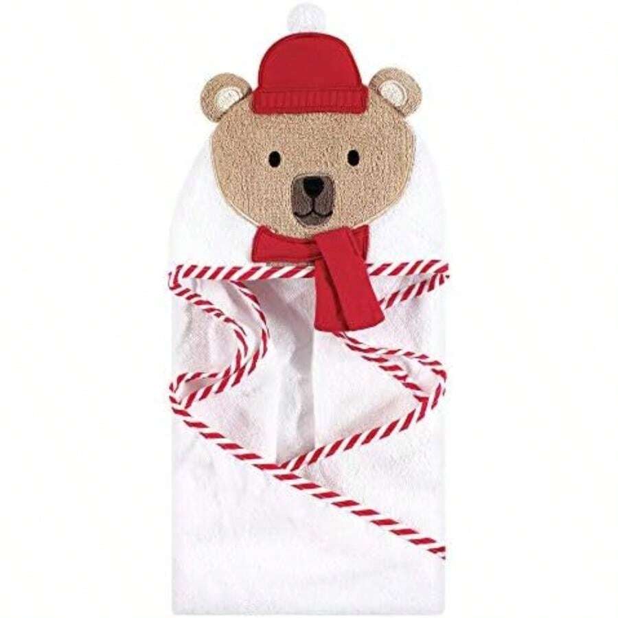 Hudson Baby, Toalla con Capucha, , 33 x 33"(33" x 33" Bear with Scarf) - Multicolor - Ver 1