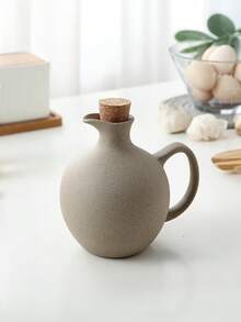 3 peças/1 conjunto Conjunto de Garrafas de Tempero Cerâmicas Premium, 2 peças com Tampa de Cortiça + Bandeja de Madeira, Garrafas de Óleo e Vinagre de Cozinha, Design Minimalista, Material Cerâmico, Conjunto de Potes de Condimento de Cozinha, Garrafas de Tempero Cerâmicas - Conjunto de Potes de Cozinha - Garrafas de Óleo e Vinagre - Conjunto Moderno de Garrafas de Óleo e Vinagre de Cozinha, Dispensador de Azeite, Garrafa Dispensadora de Óleo de Cozinha de Grande Capacidade, Garrafas de Azeite e Vinagre à Prova de Poeira com Tampa de Cortiça, 500ml, Garrafa de Azeite