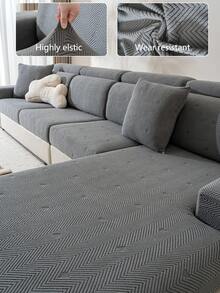 1 tấm bọc ghế sofa Sherpa dày dặn, co giãn, thoải mái, chống trượt, phủ kín toàn bộ ghế sofa, phù hợp cho mọi mùa, chất liệu vải dày dặn, có thể giặt máy, chống bụi, thân thiện với thú cưng, trang trí cho phòng ngủ, văn phòng, phòng khách, phù hợp với ghế sofa góc và ghế sofa hình chữ L. - Màu xám đen - Xem 2