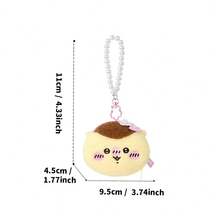 Miniso Ví đựng tiền xu bằng vải nhung mềm mại hiệu Kurimanju - Chất liệu nhung mềm mại, dây xích ngọc trai giả và trang trí hoa/Ví đựng tiền xu di động (1 chiếc) - màu nâu - Xem 8