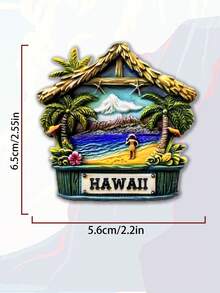 1 chiếc nam châm tủ lạnh 3D hình hoàng hôn Hawaii và Los Angeles, quà lưu niệm du lịch, trang trí nhà cửa, nhãn dán nam châm dán tủ lạnh. - Nhiều màu - Xem 19